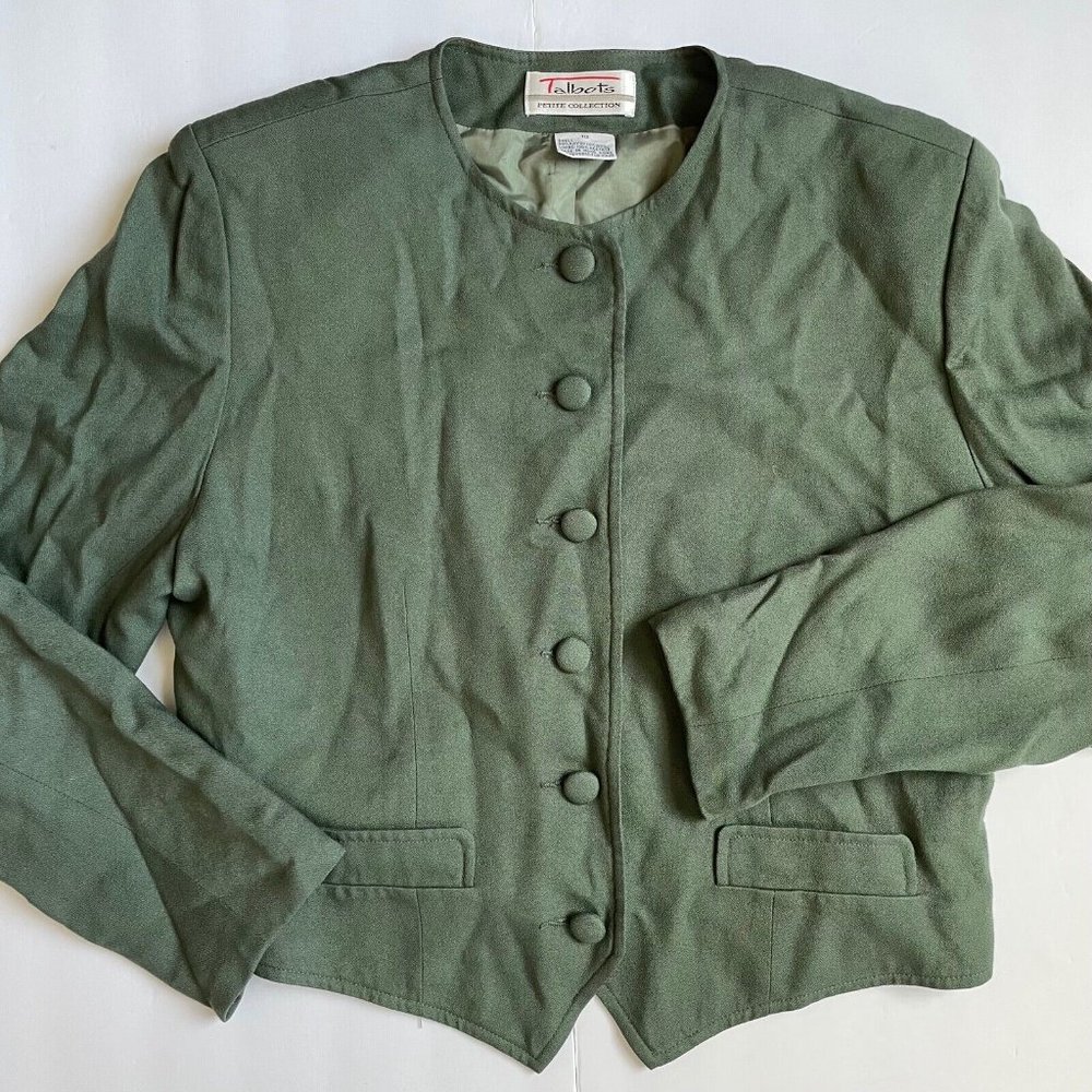 Wool Rayon Lightweight Buttoned Jacket Euc 10p 10… - image 5
